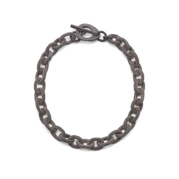 Branch Grey Buffalo Horn Short Oval Link Necklace