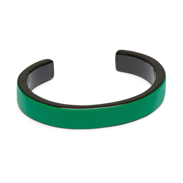 Branch Teal/Black Slim Buffalo Horn Cuff