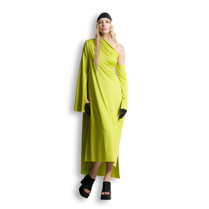 Xenia Terri Dress in Lime Green - Image 3