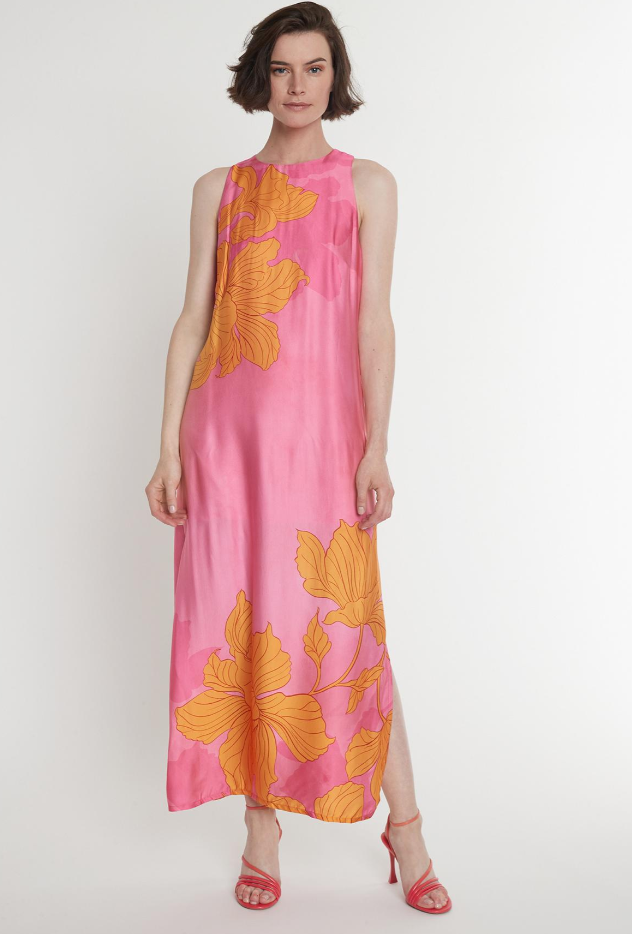 Ana Alcazar Maxi Sleeveless Dress in Original Pink - Image 3