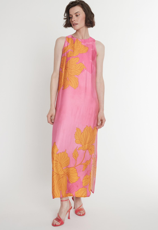 Ana Alcazar Maxi Sleeveless Dress in Original Pink - Image 6