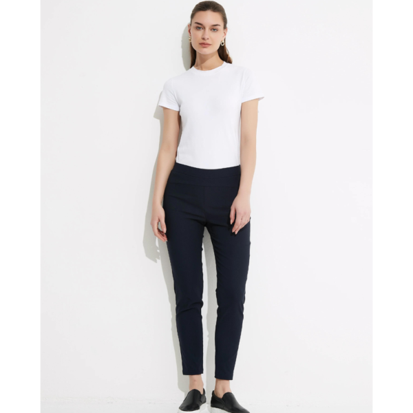 Tirelli Crop Straight Pant in Navy