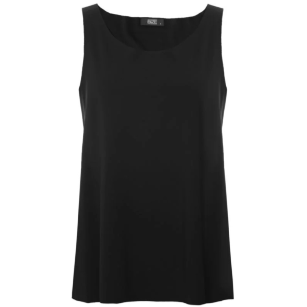 BIZE Black A Line Vest Top