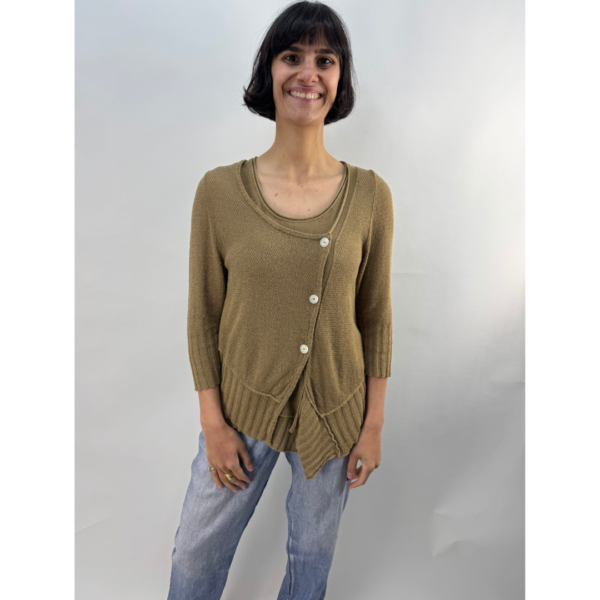 Lurdes Bergada Cardigan in Dijon