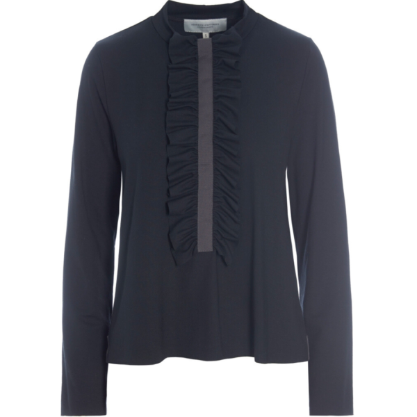 Henriette Steffensen Blouse with Frills in Black