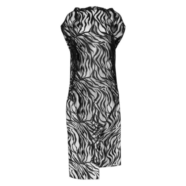 Xenia KUM12 Self Patterned Black Tunic