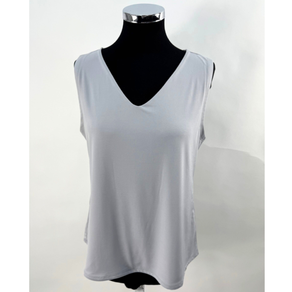Kozan V Neck Vest Top in Mist