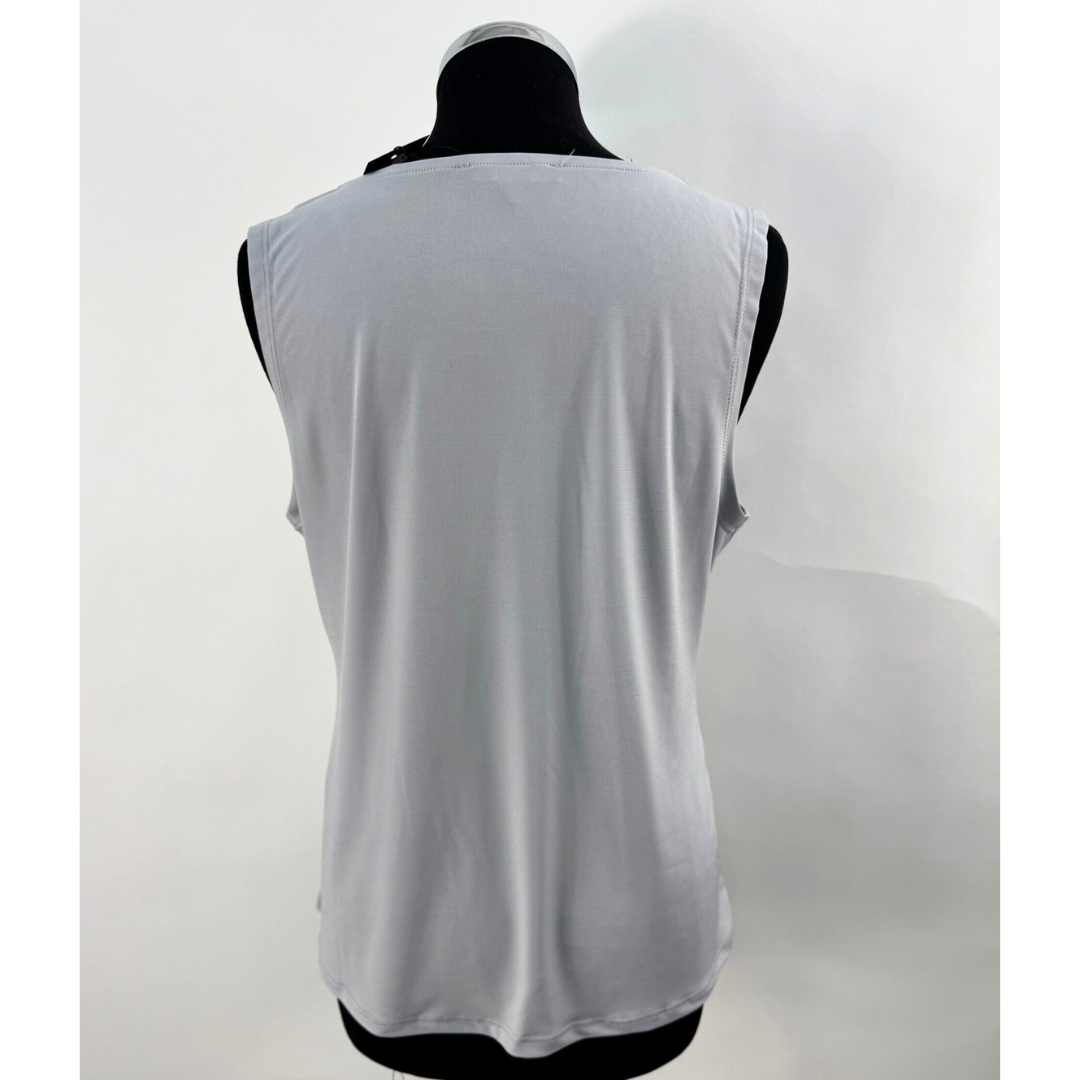 Kozan V Neck Vest Top in Mist - Image 2