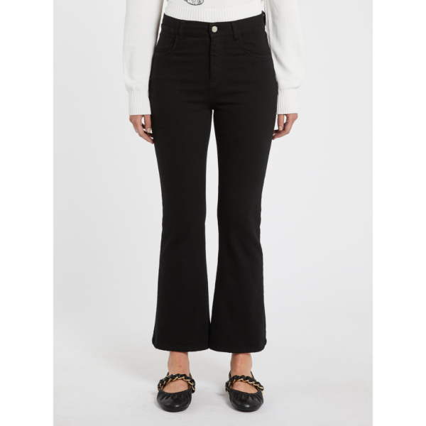 Marella Kerry Crop Flare Jean Black