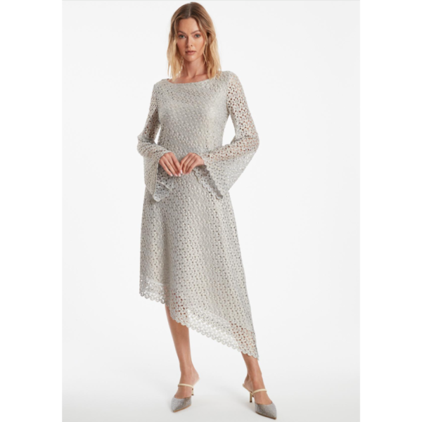 Ana Alcazar Tunic Dress Assymetric In Original Grey