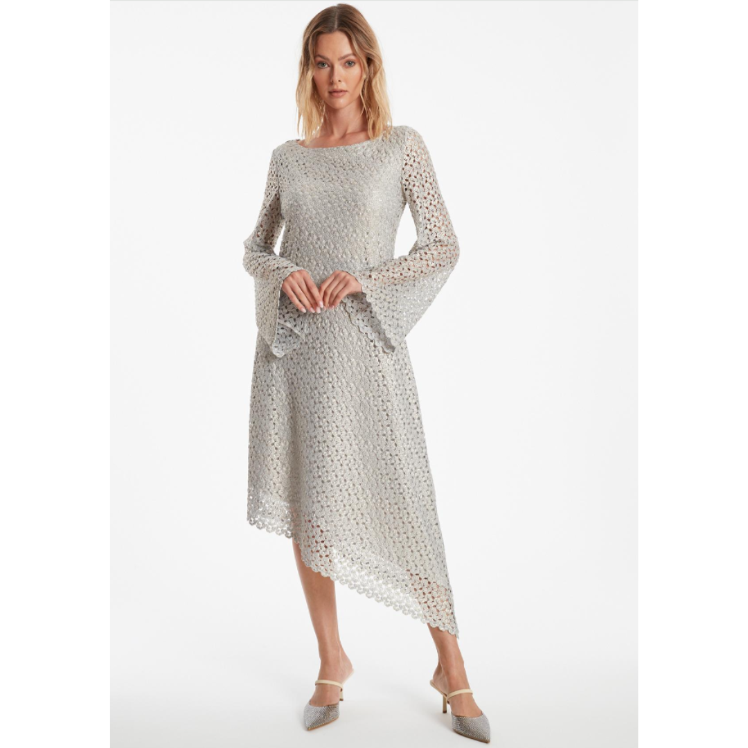 Ana Alcazar Tunic Dress Assymetric In Original Grey