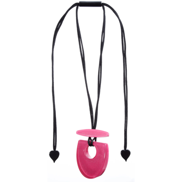 Zsiska Colourful Statement Pendant In Pink