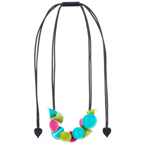 Prue By Zsiska Cone Bead Necklace In Blue Multi