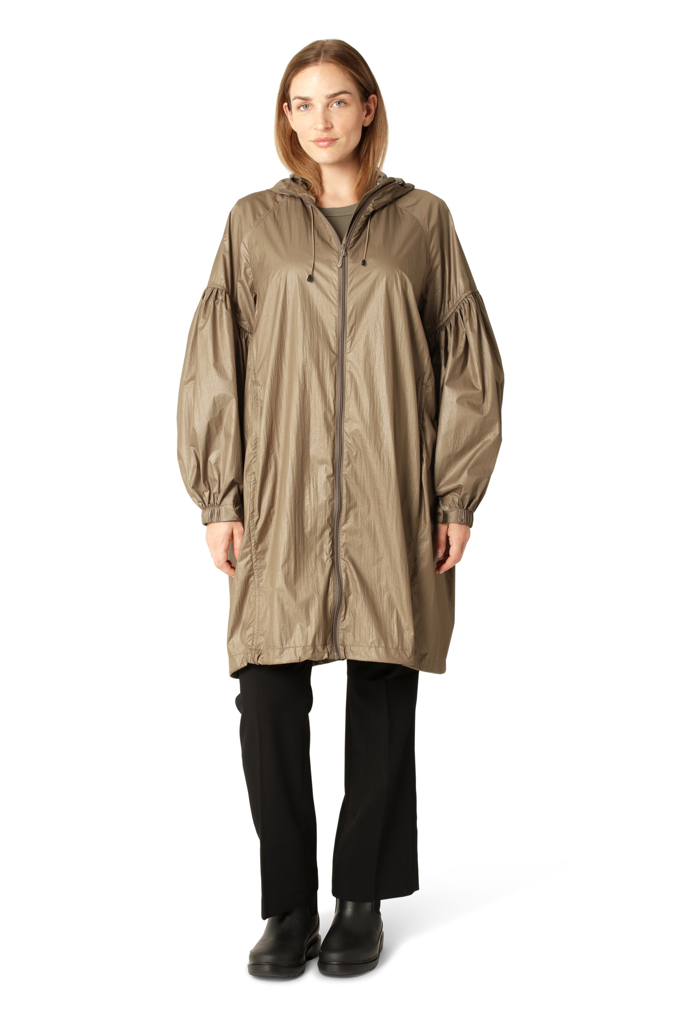 Ilse Jacobsen Shimmer Light Weight Jacket In Beige Gold - Image 2