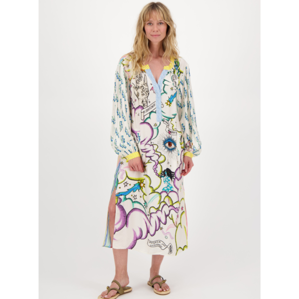 Me 369 Hanna Placket Dress In Enlightenment