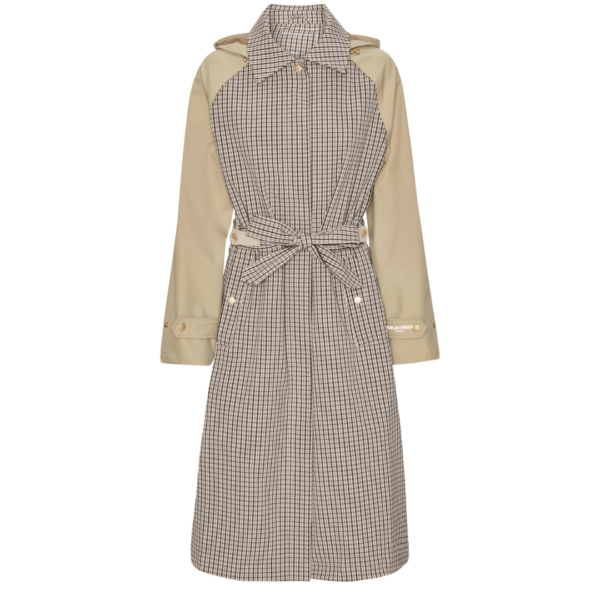Ilse Jacobsen Water Repellent Trench Coat In White Pepper