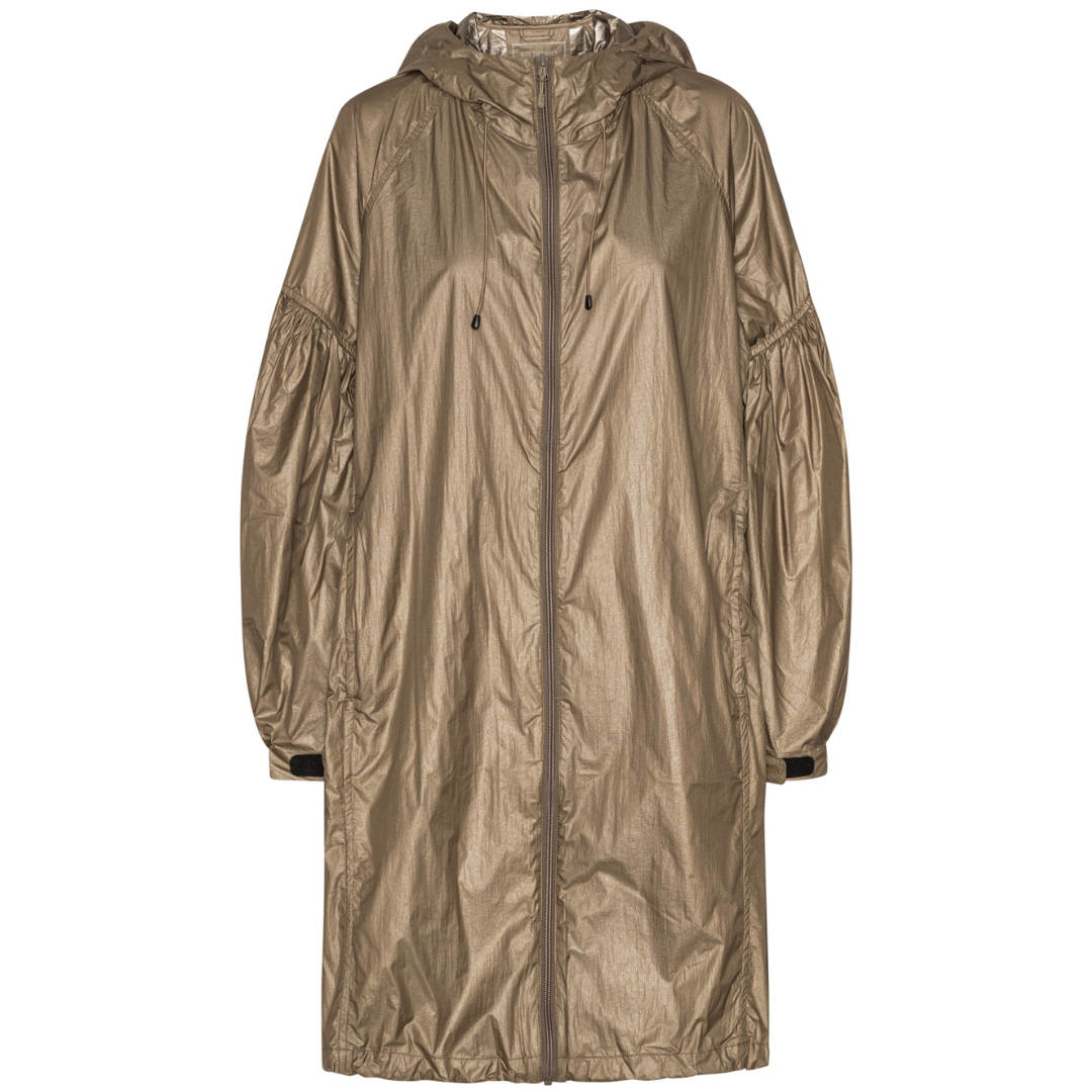 Ilse Jacobsen Shimmer Light Weight Jacket In Beige Gold