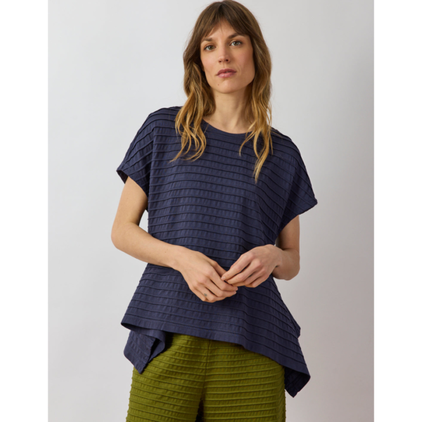 Yacco Maricard Cotton Jersey Top in Prussian Blue
