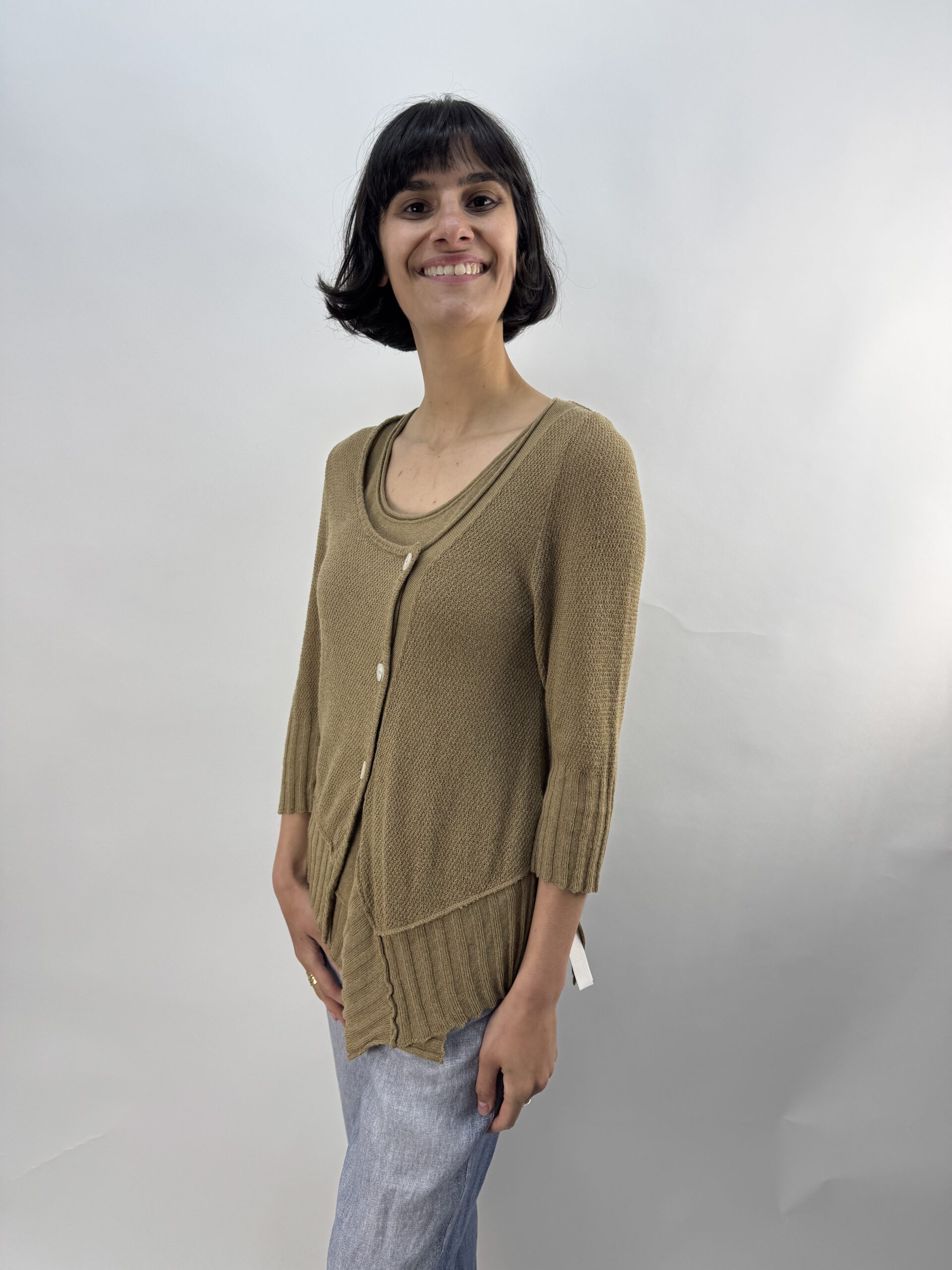 Lurdes Bergada Cardigan in Dijon - Image 2