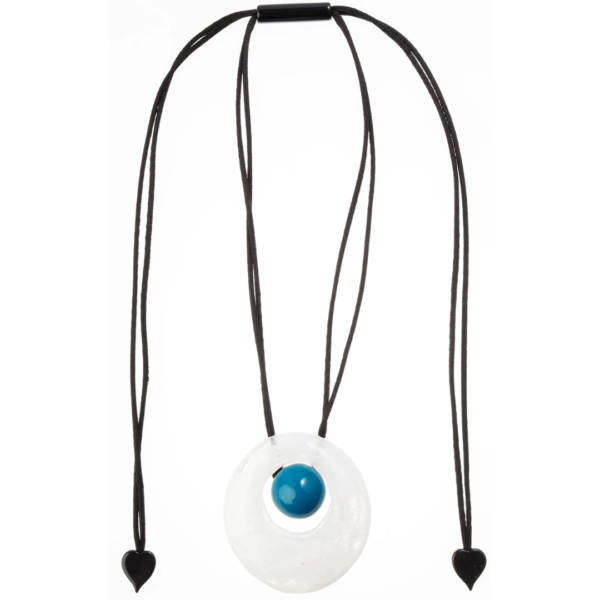 Zsiska Ori Adjustable Bead Pendant in White