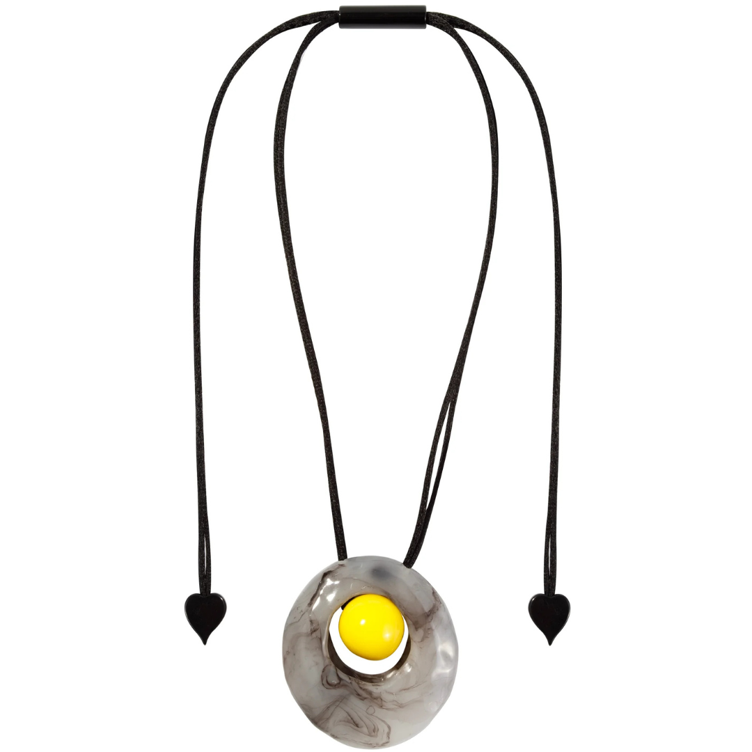Zsiska Ori Adjustable Bead Pendant in Grey