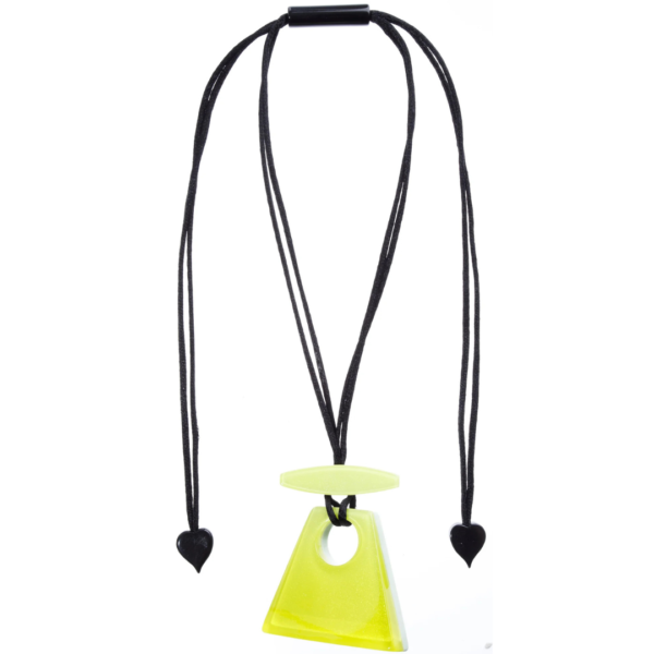 Zsiska Colourful Statement Yellow Triangle Pendant