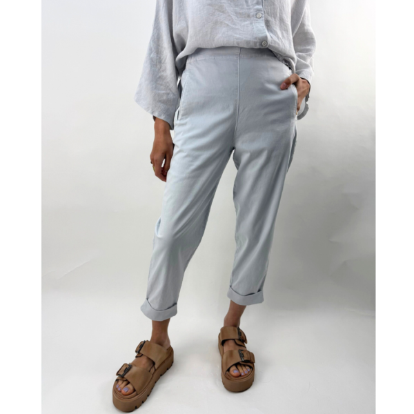 Clemente Geisha Trousers In Pearl Grey