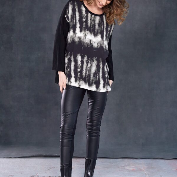 Naya Leatherette Legging In Black
