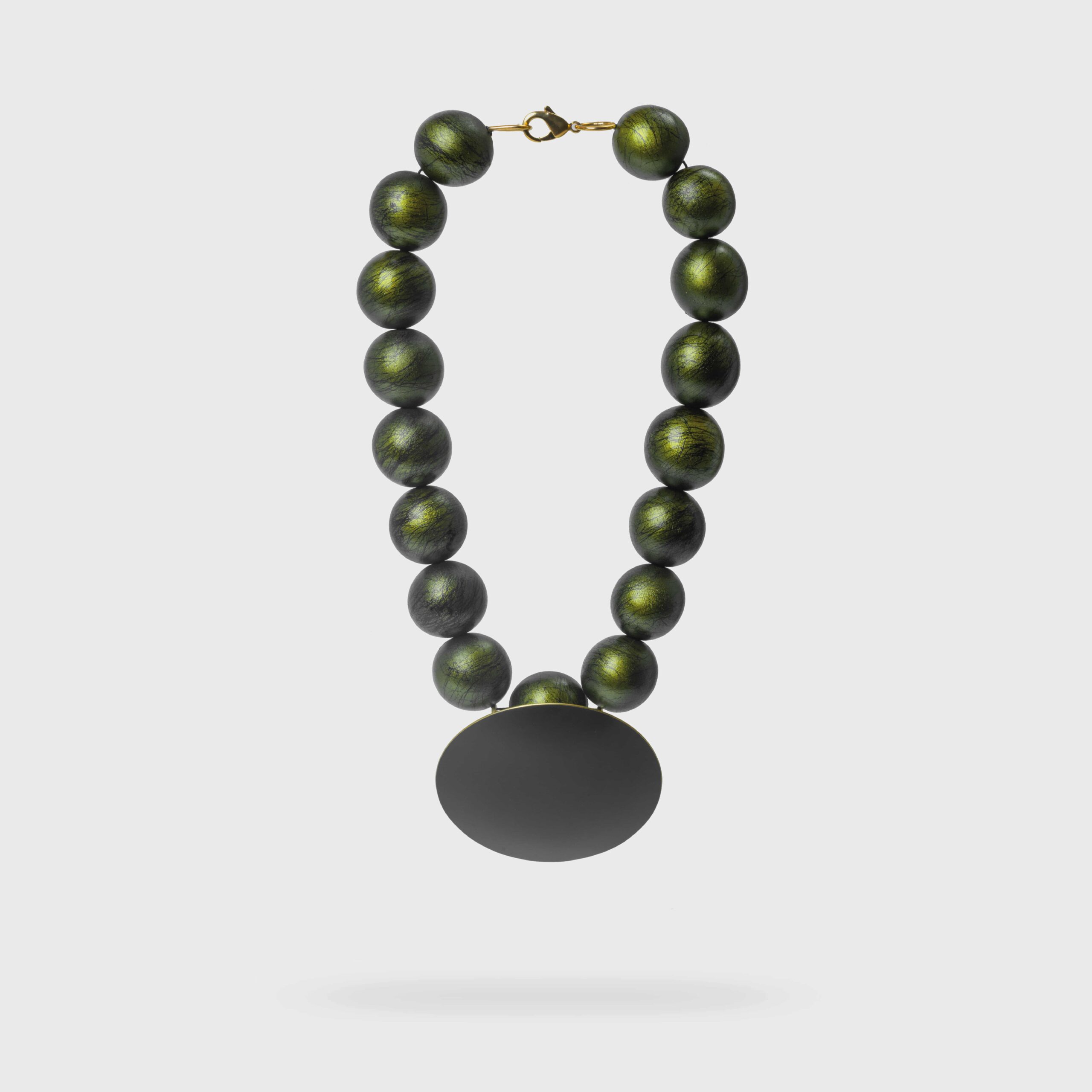 Katerina Vassou Mandisa Necklace In Green/Black Disc - Image 2