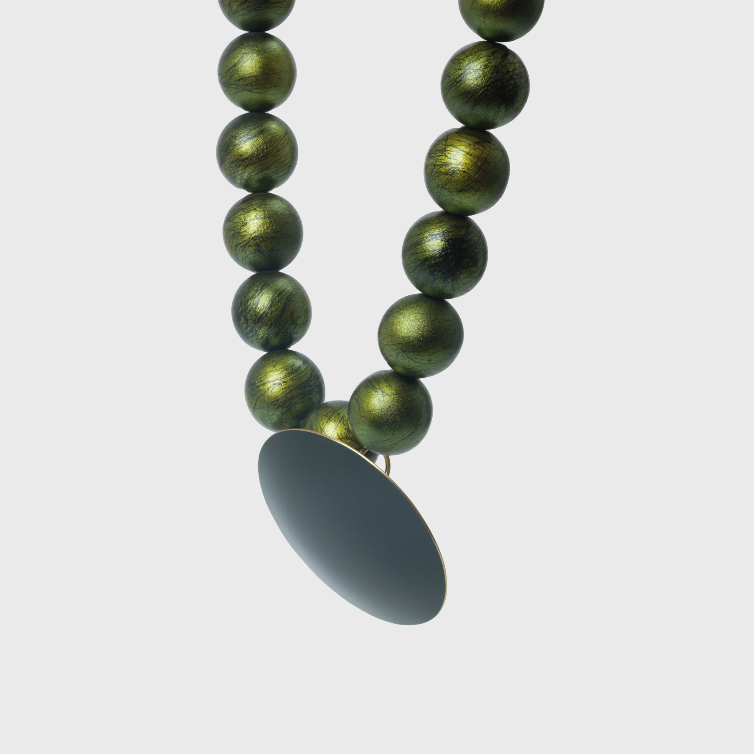 Katerina Vassou Mandisa Necklace In Green/Black Disc - Image 4