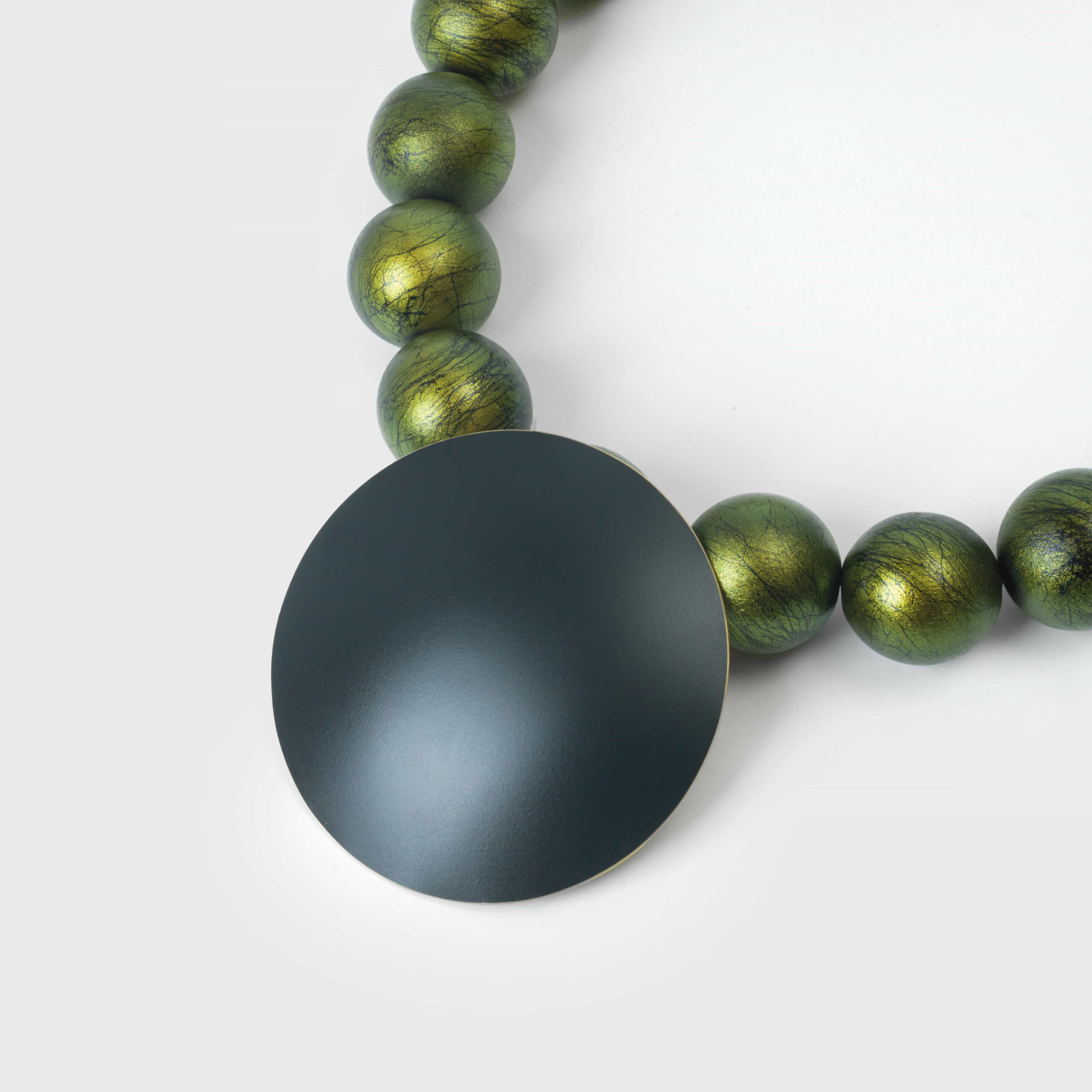 Katerina Vassou Mandisa Necklace In Green/Black Disc - Image 3