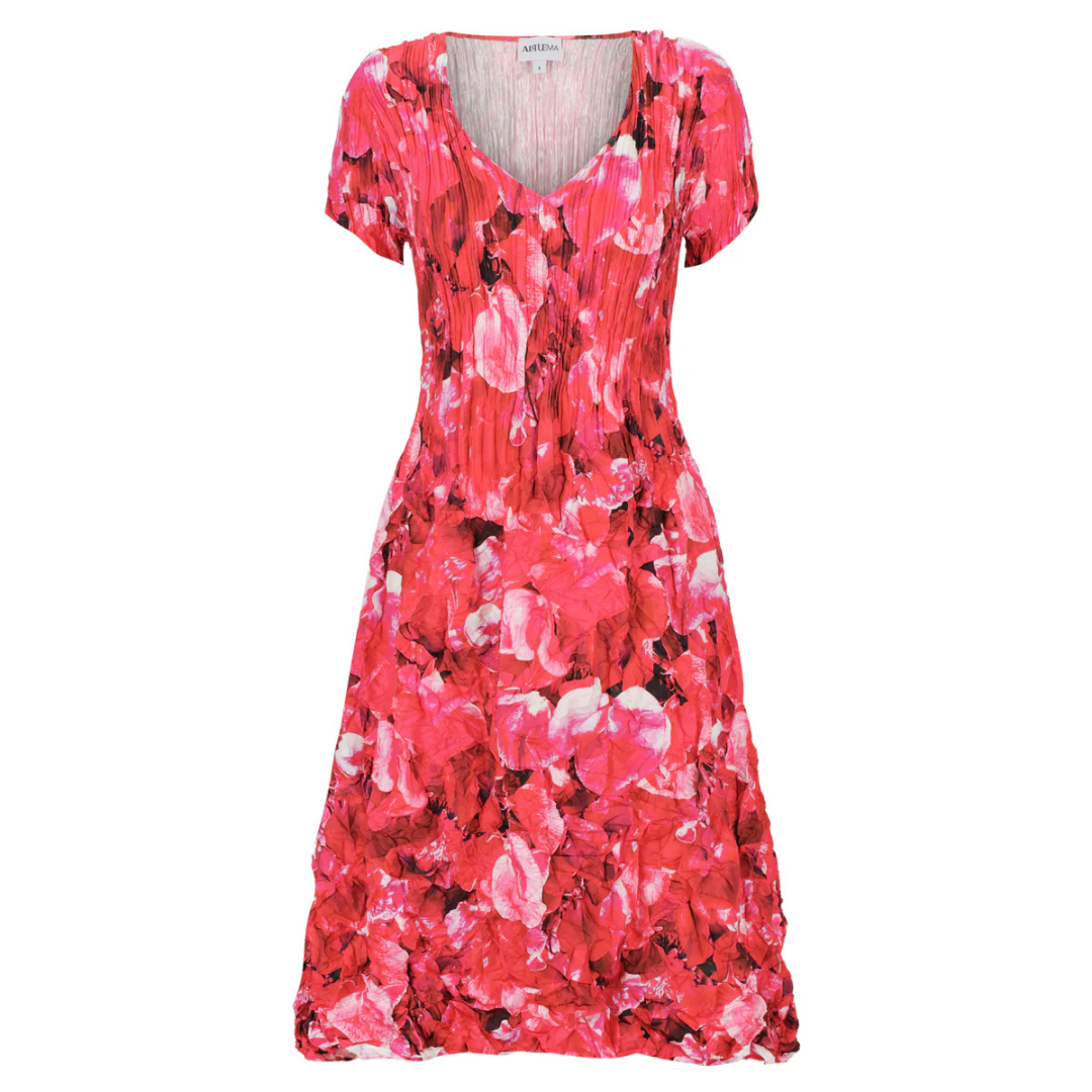 Alquema 1/2 Sleeve Smash Dress in Peachy Pea