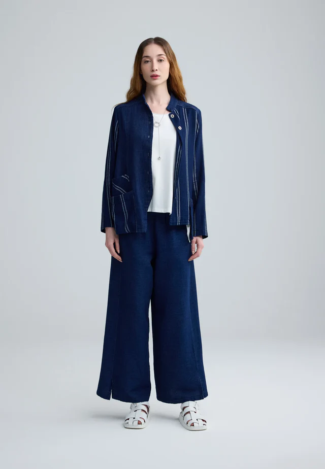 Luukaa Clover Woven Jacket In Original Denim - Image 3