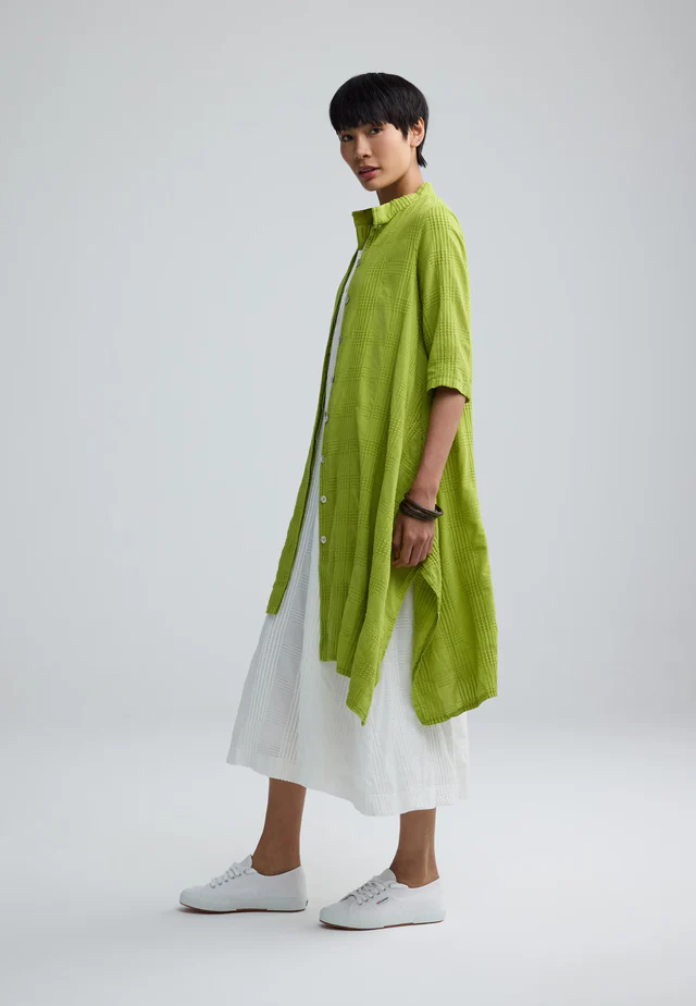 Luukaa Vela Woven Dress In Lime - Image 4