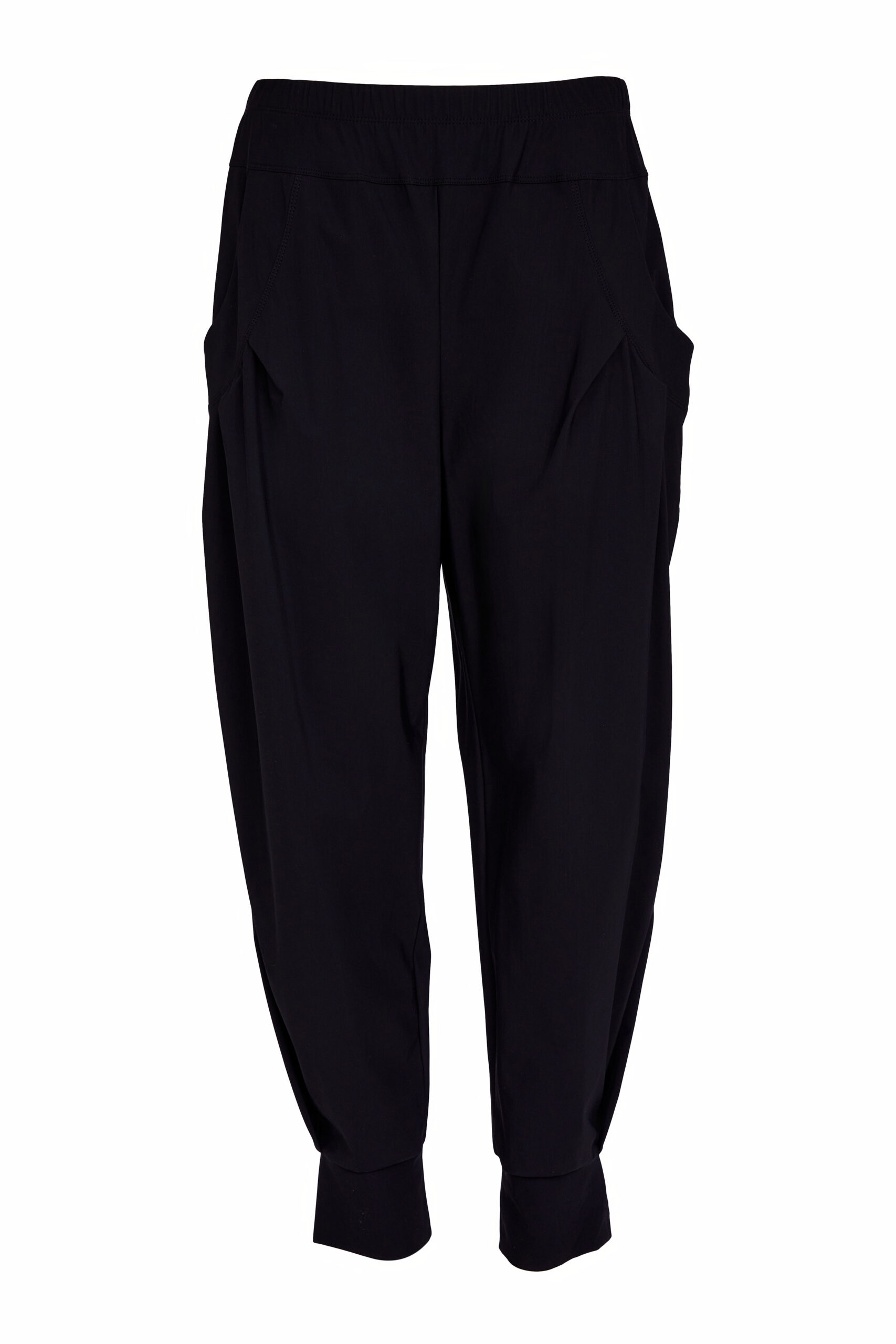 Naya Trousers With Cuff Hem In Black - Image 2