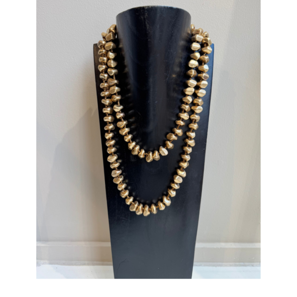 Sonata Long Beaded Necklace In Gold