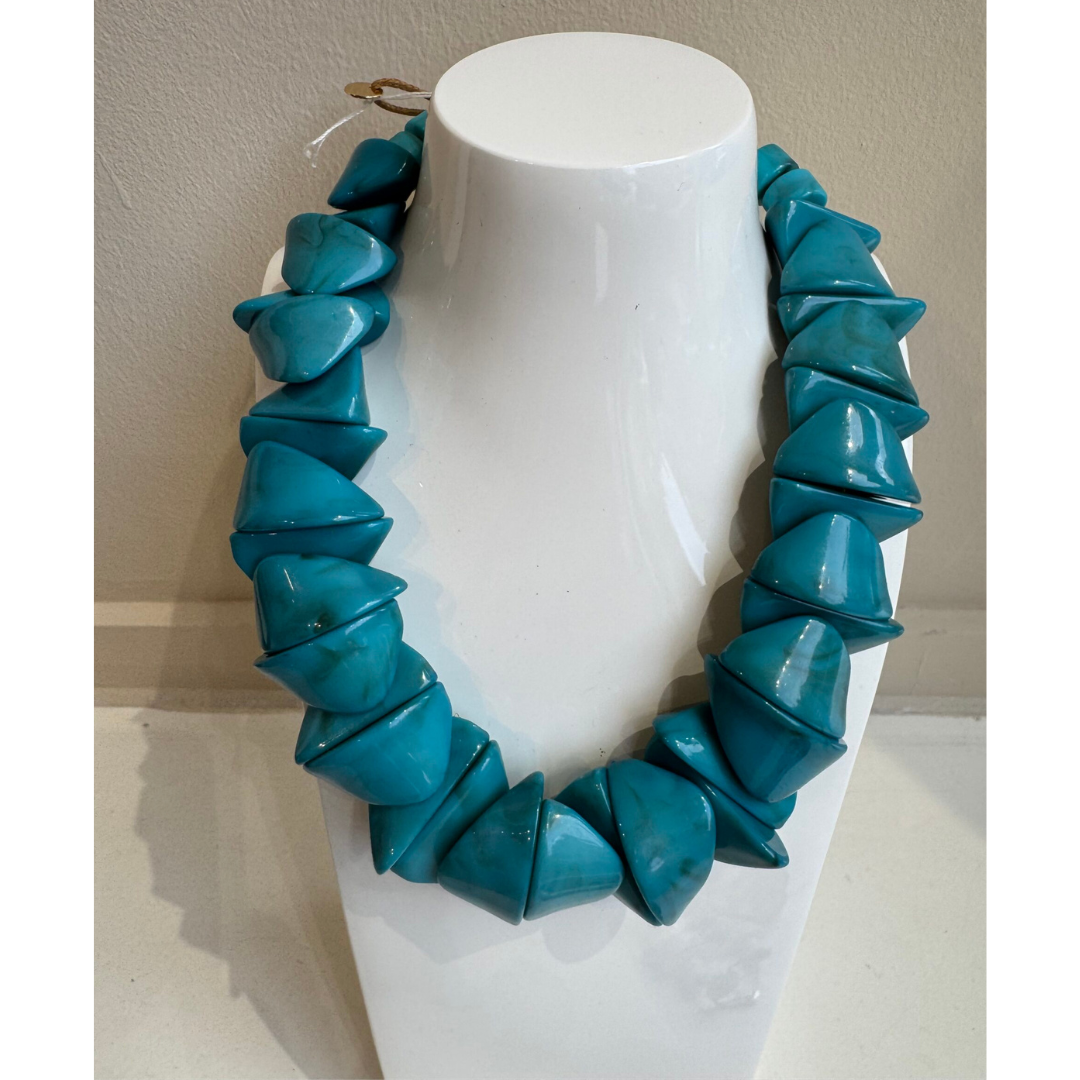 Sonata Short Chunky Necklace In Turquoise