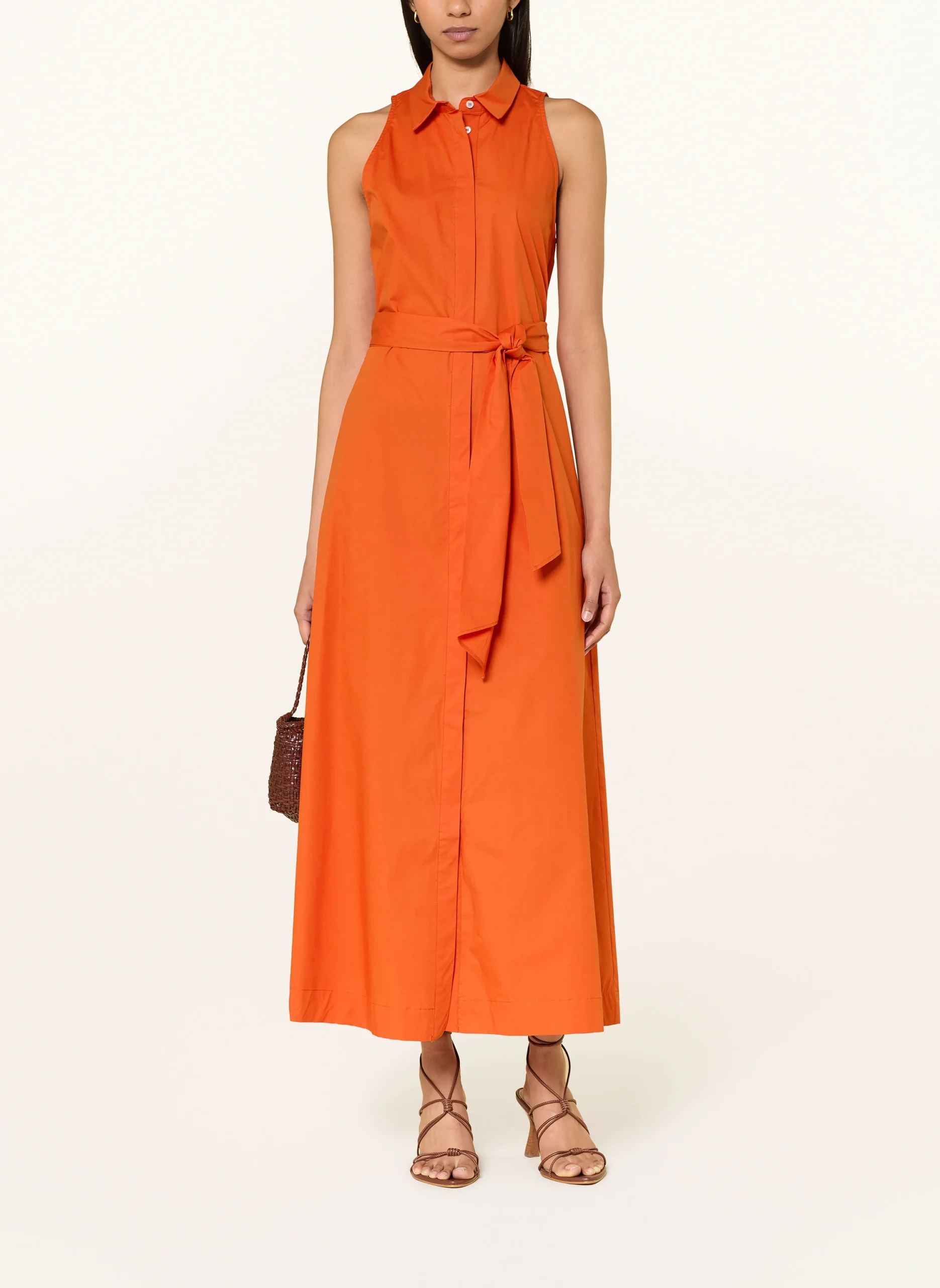 Marella Mllnatale Belted Dress In Orange - Image 2