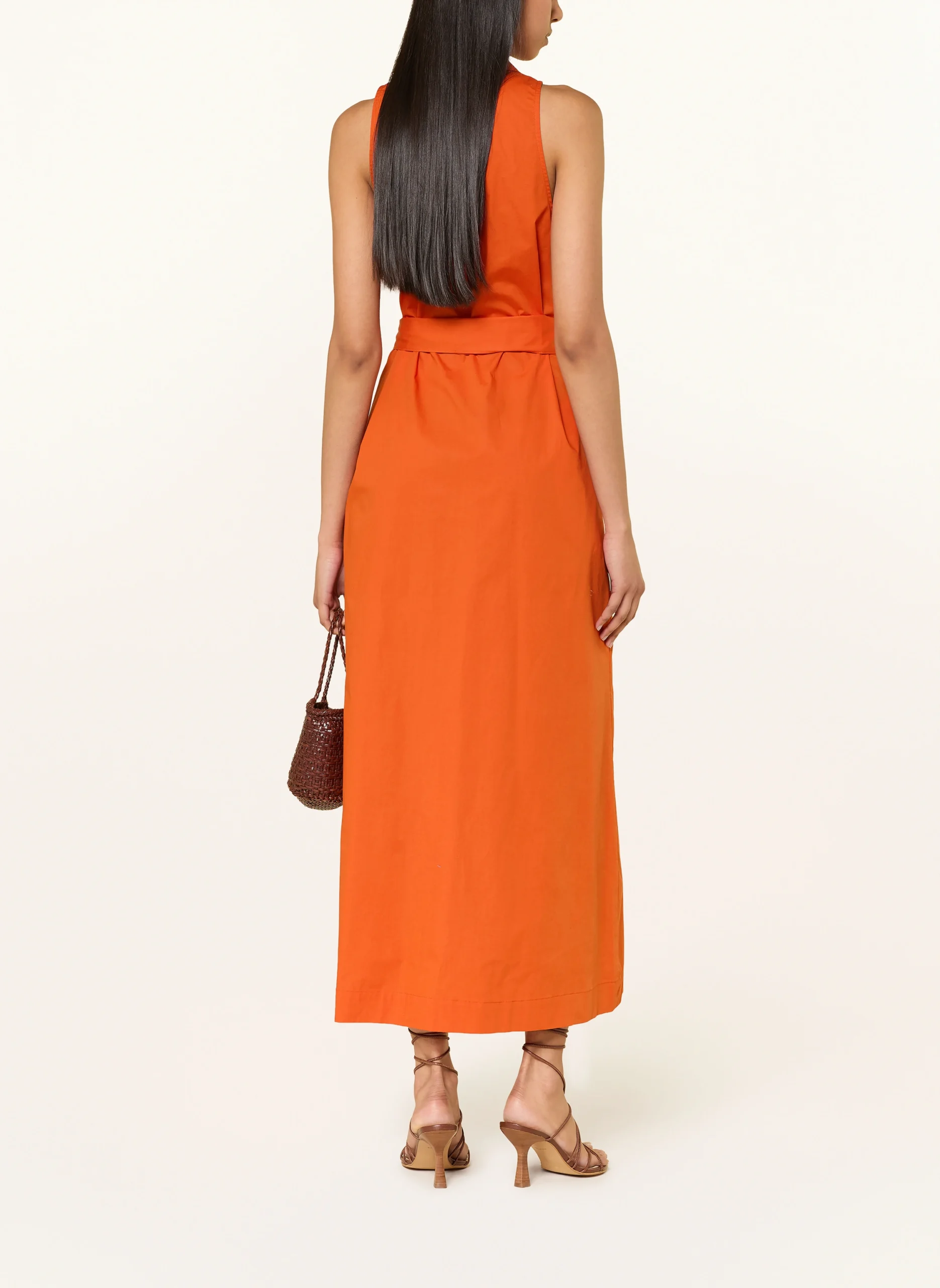 Marella Mllnatale Belted Dress In Orange - Image 3