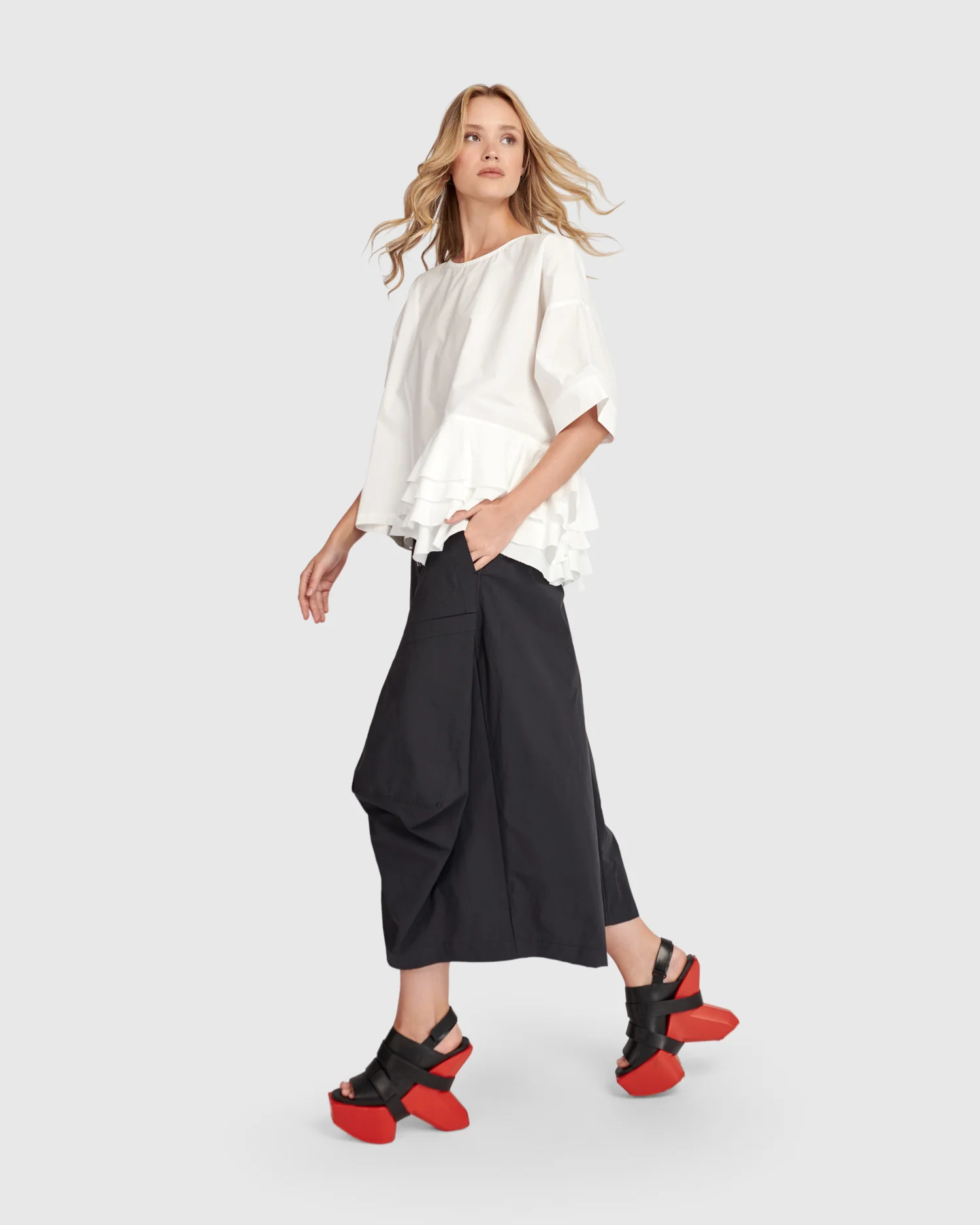 Alembika Wide Trouser In Black - Image 2