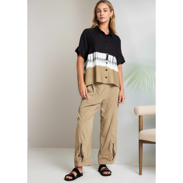 Naya Border Print Tie Dye Shirt