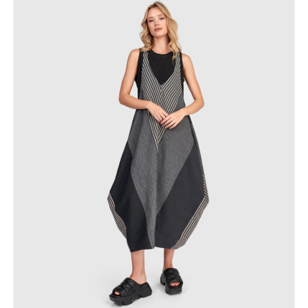 Alembika Sleeveless V-Neck Dress In Darkbar