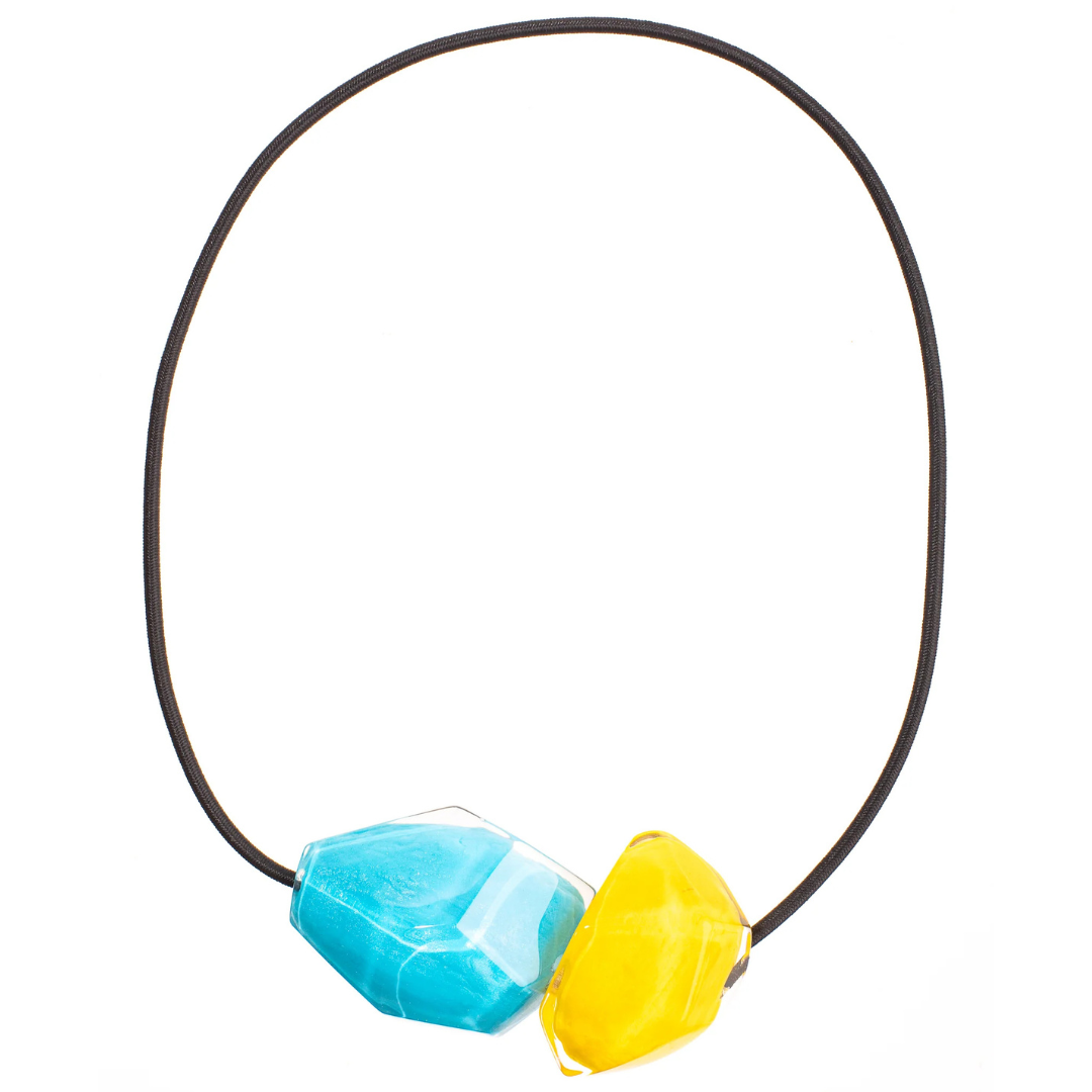 Zsiska Drop Earring In Yellow/Blue - Image 2