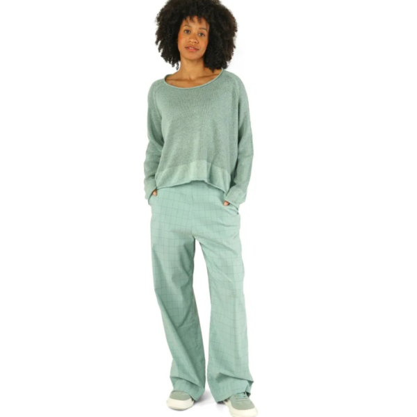 Rundholz Trousers With Windowpane Check In Mint